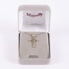 Necklace - Cross with Cubic Zirconia Gold Over Sterling Silver - 18" | Swanson Christian Products
