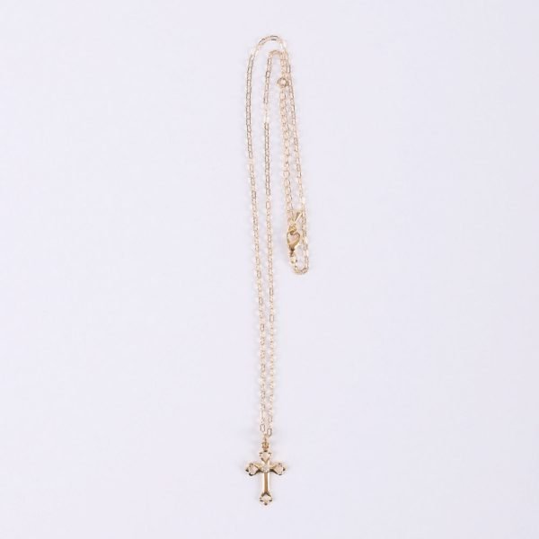 Necklace - Cross with Cubic Zirconia - Gold Over Sterling Silver | Swanson Christian Products