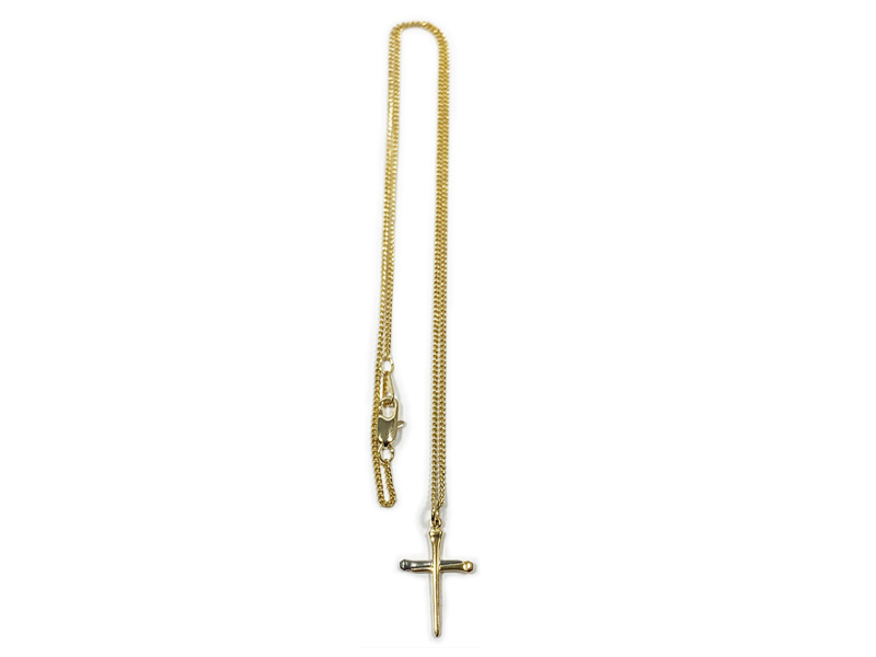 Necklace - Cross Nail Gold Over Sterling Silver - 18" | Swanson Christian Products