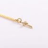 sterling cross gold necklace with cubic zirconia