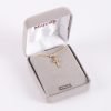 sterling cross gold necklace with cubic zirconia