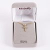 sterling cross gold necklace with cubic zirconia