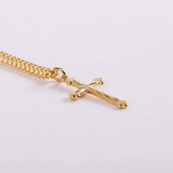 Necklace - Cross Cut Gold Over Sterling Silver - 18" | Swanson Christian Products