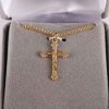 Necklace - Cross Cut Gold Over Sterling Silver - 18" | Swanson Christian Products