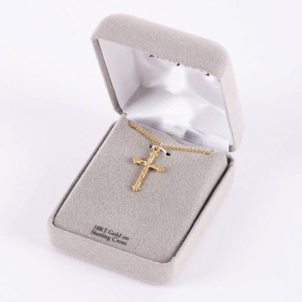 Necklace - Cross Cut Gold Over Sterling Silver - 18" | Swanson Christian Products