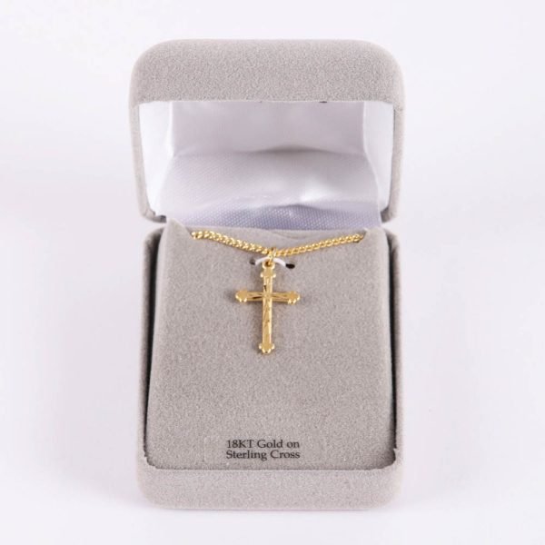 Necklace - Cross Cut Gold Over Sterling Silver - 18" | Swanson Christian Products