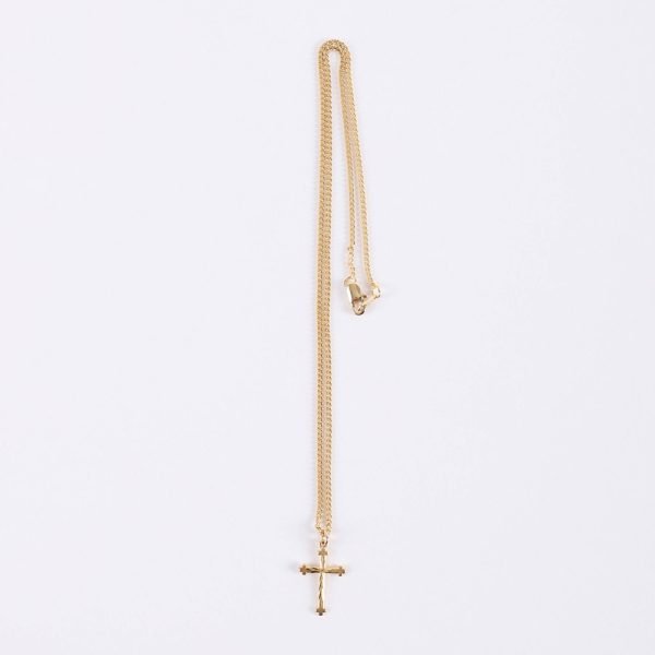 Necklace - Cross Cut Gold Over Sterling Silver - 18" | Swanson Christian Products