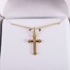 Necklace - Cross Gold Over Sterling Silver - 16-18" | Swanson Christian Products