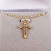 Necklace Cross Cut Out Gold Over Ss 16-18" | Swanson Christian Products