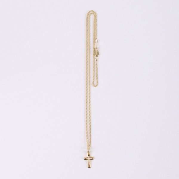 Necklace Cross Cut Out Gold Over Ss 16-18" | Swanson Christian Products