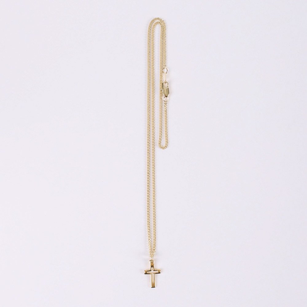 Necklace Cross Cut Out Gold Over Ss 16-18" | Swanson Christian Products