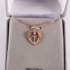 Necklace - Cross in Heart - Rose Gold & Sterling Silver - 18" | Swanson Christian Products