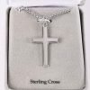 Necklace Cross - Sterling Silver - 24" | Swanson Christian Products