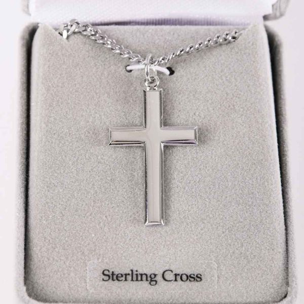 Necklace Cross - Sterling Silver - 24" | Swanson Christian Products