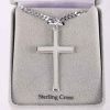 Christian jewelry sterling silver cross necklace
