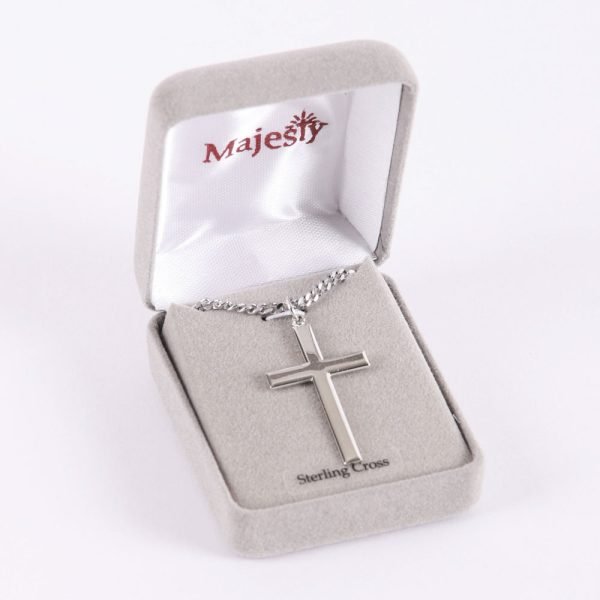 Christian jewelry sterling silver cross necklace