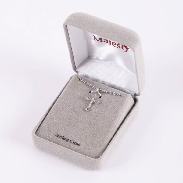 Necklace Cross - Sterling Silver - 16-18" | Swanson Christian Products