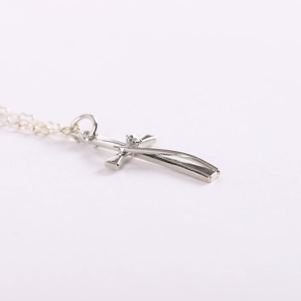 Necklace Cross - Cubic Zirconia Sterling Silver - 18" | Swanson Christian Products