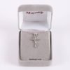 Necklace Cross - Cubic Zirconia Sterling Silver - 18" | Swanson Christian Products