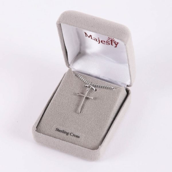 Necklace Cross - Sterling Silver - 18" | Swanson Christian Products