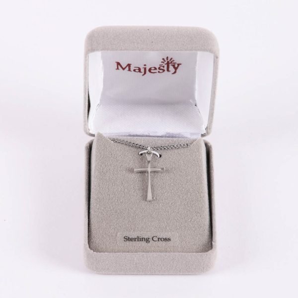 Necklace Cross - Sterling Silver - 18" | Swanson Christian Products