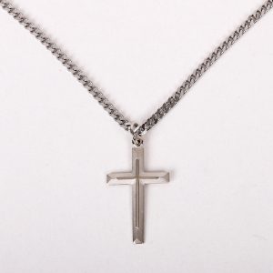 Necklace Cross – Cross – Sterling Silver – 24″