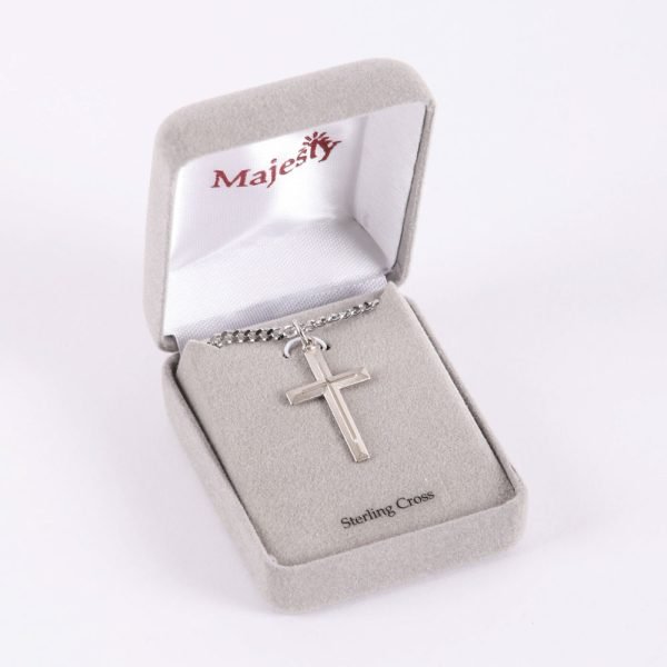 Christian jewelry sterling silver cross necklace