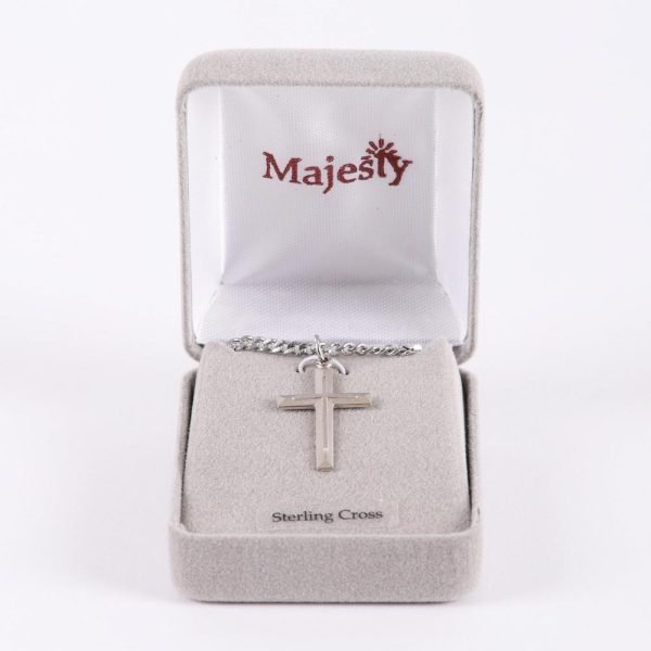 Christian jewelry sterling silver cross necklace