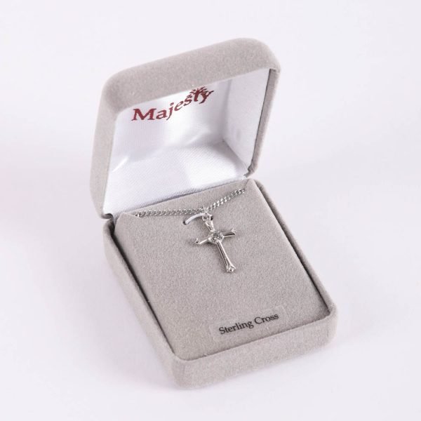 Christian jewelry cross sterling silver necklace