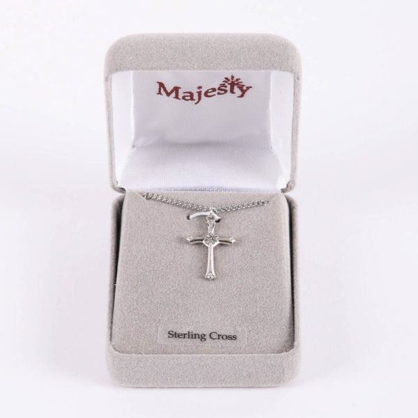 Christian jewelry cross sterling silver necklace