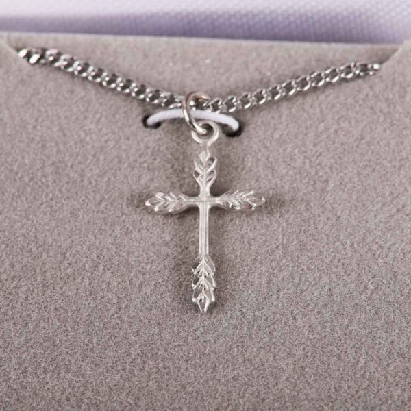 Necklace Cross - Wheat - Sterling Silver - 18" | Swanson Christian Products