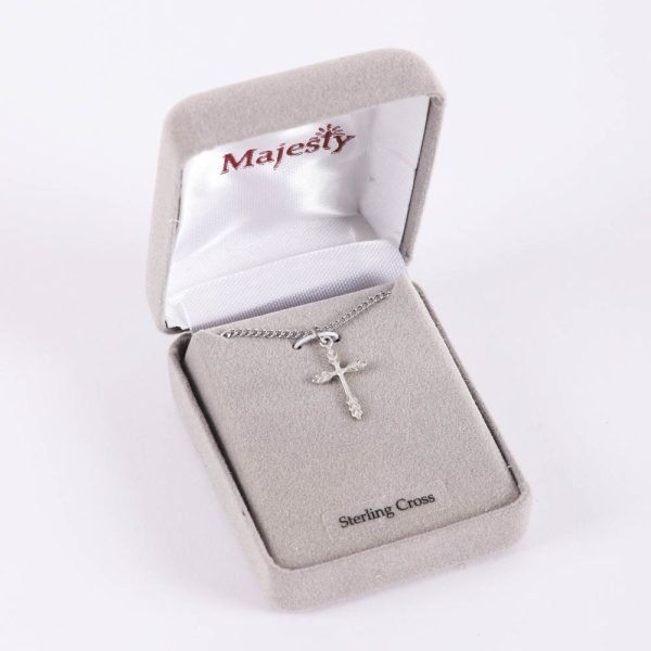 Necklace Cross - Wheat - Sterling Silver - 18" | Swanson Christian Products