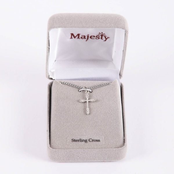 Necklace Cross - Wheat - Sterling Silver - 18" | Swanson Christian Products