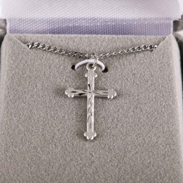 Necklace Cross Cut - Sterling Silver | Swanson Christian Products
