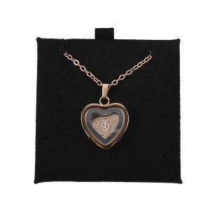 Necklace Temple Mount Soil Heart Rose Gold 20″