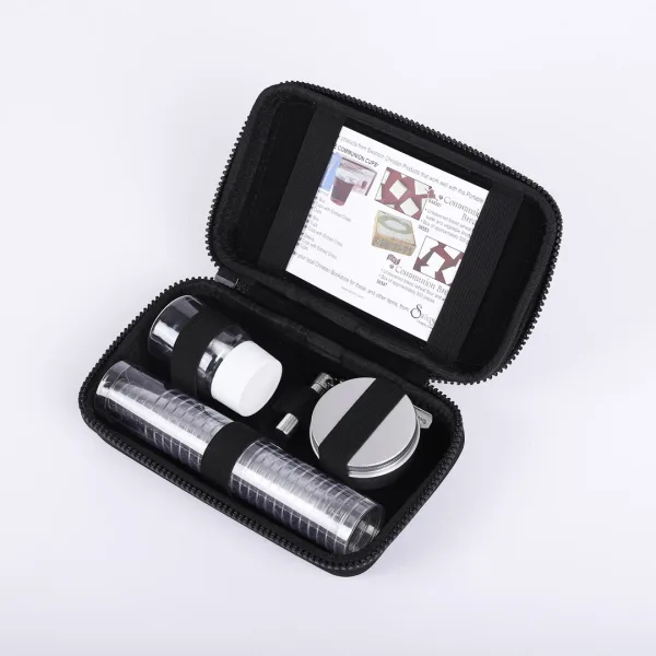 Communion Portable 24 Cup Set With Imitation Black Leather Case With Cross- Swanson Christian Products