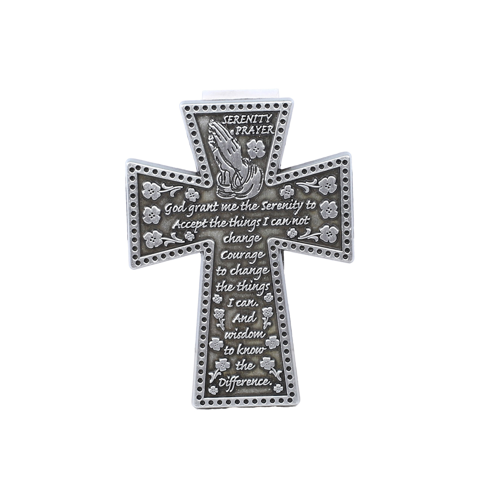 Visor Clip Cross Serenity Prayer PK4