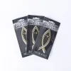 Auto Emblem - Fish Cross - Gold - Pk6 | Swanson Christian Products