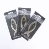 Auto Emblem - Fish Cross - Gold - Pk6 | Swanson Christian Products