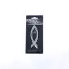 Auto Emblem Fish Cross Silver- Swanson Christian Products