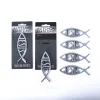 Auto Emblem Jesus Fish Silver- Swanson Christian Products