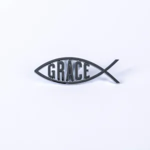 Auto Emblem – Grace Fish -Silver – Pack of 6