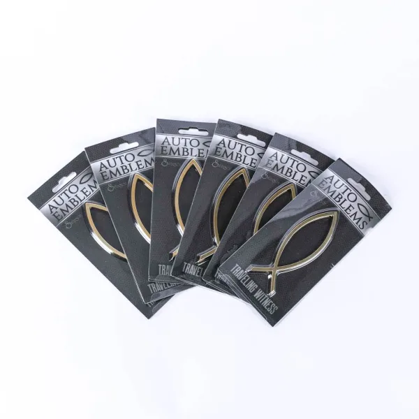 Auto Emblem Fish Gold -Swanson Christian Product