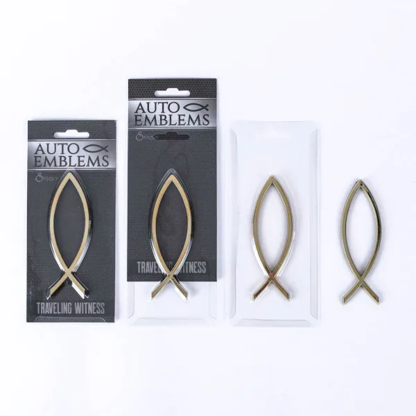 Auto Emblem Fish Gold -Swanson Christian Product