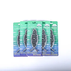 Auto Emblem – Truth Fish Eats Darwin Silver – Pk6