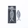 Auto Emblem - Ixoye Fish - Silver - Pk6 | Swanson Christian Products