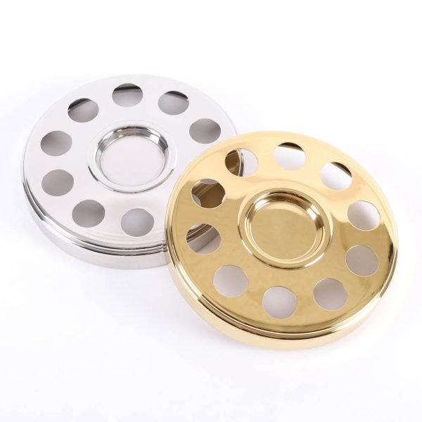Communionware 2-in-1 Mini Bread Plate & Cup Tray - Silver | Swanson Christian Products