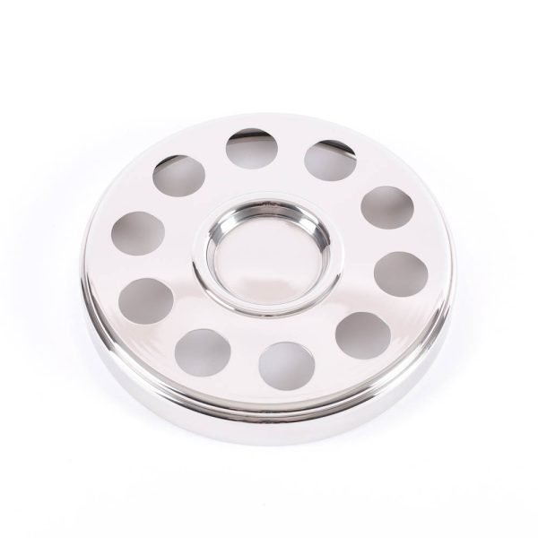 Communionware 2-in-1 Mini Bread Plate & Cup Tray - Silver | Swanson Christian Products