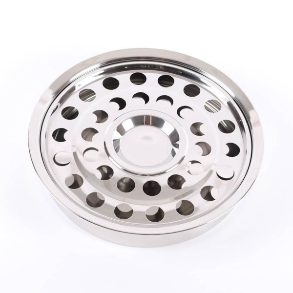 Communionware 2-in-1 Combo Bread Plate & Cup Tray - Silver | Swanson Christian Products