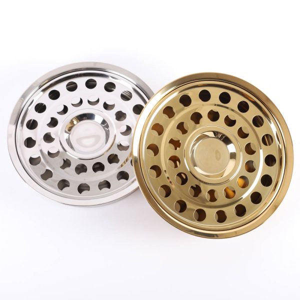 Communionware 2-in-1 Combo Bread Plate & Cup Tray - Silver | Swanson Christian Products